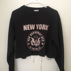 “New York” Cropped Sweatshirt